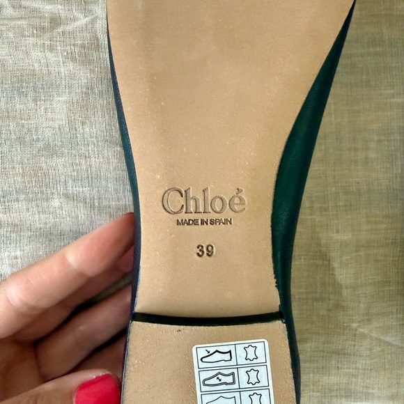 NEW Chloé Black Leather Ballet Flats - Picture 5 of 11